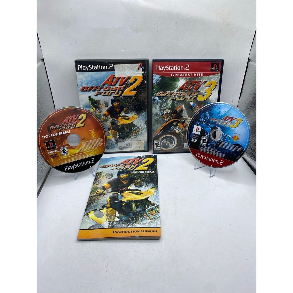 ATV Offroad Fury 2, and 3 (Sony PlayStation 2, 2002, 2004) 2 game bundle